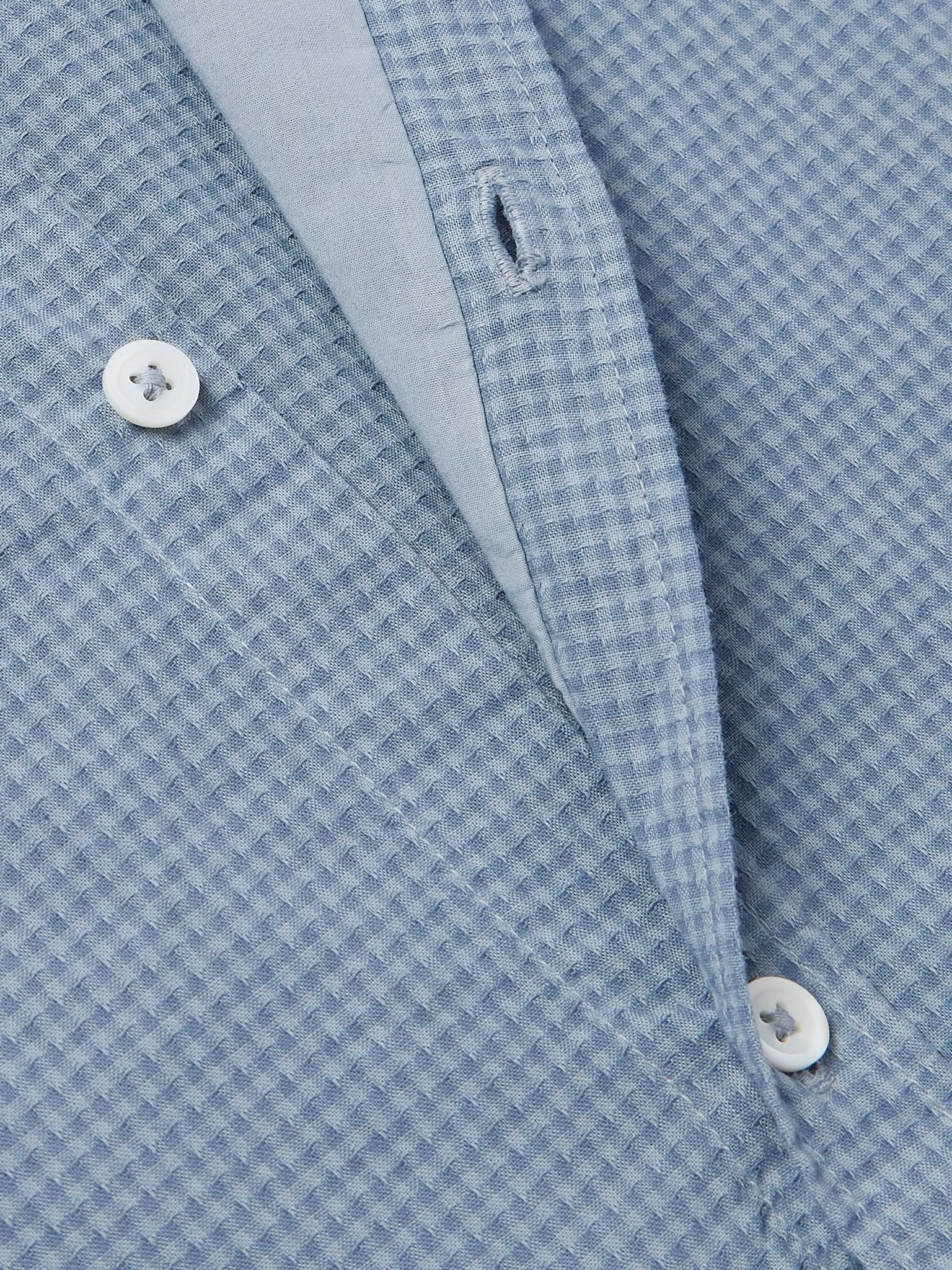 Canary Checked Cotton Shirt Blue - 5