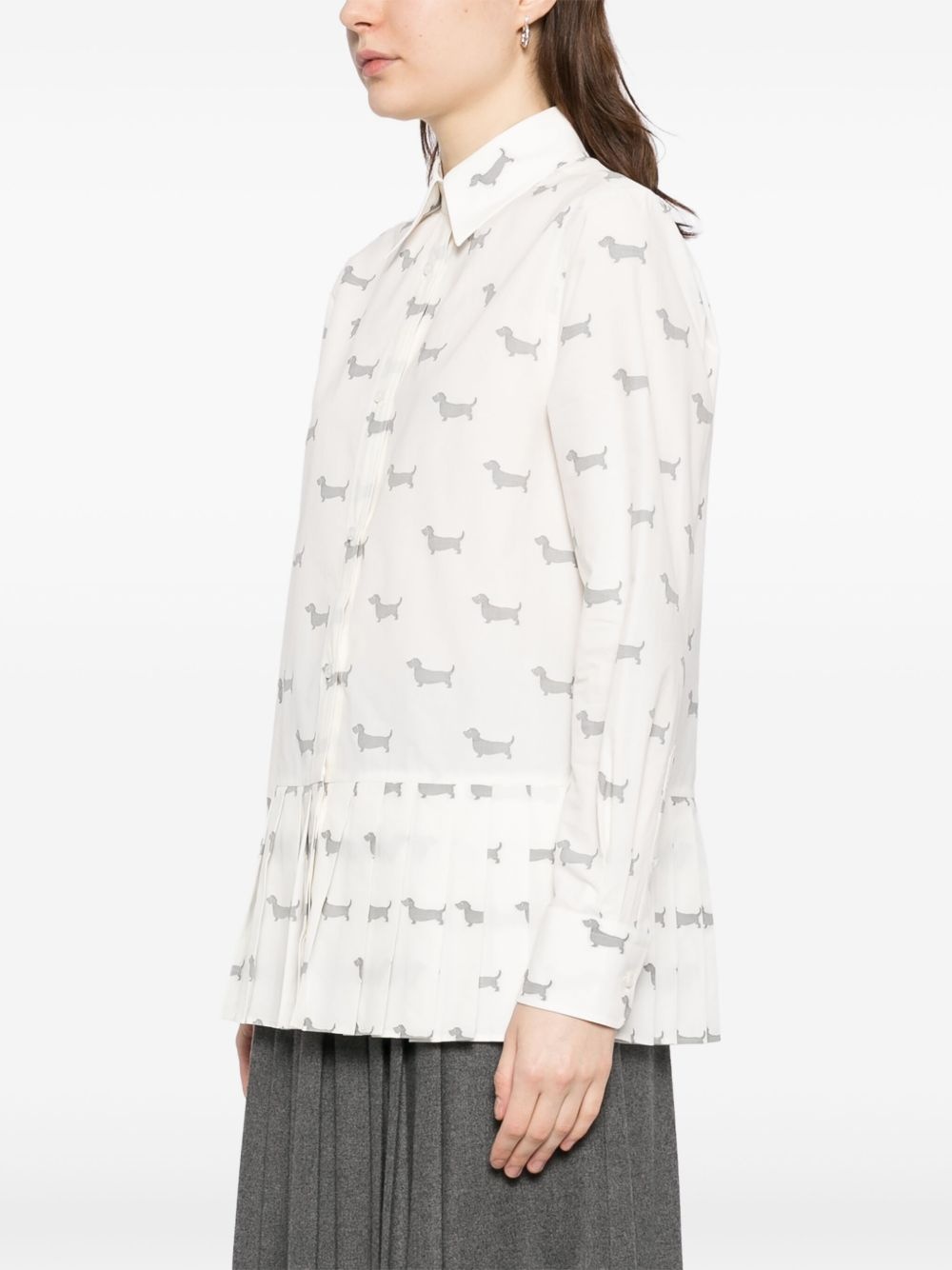 pleated bottom shirt - 3