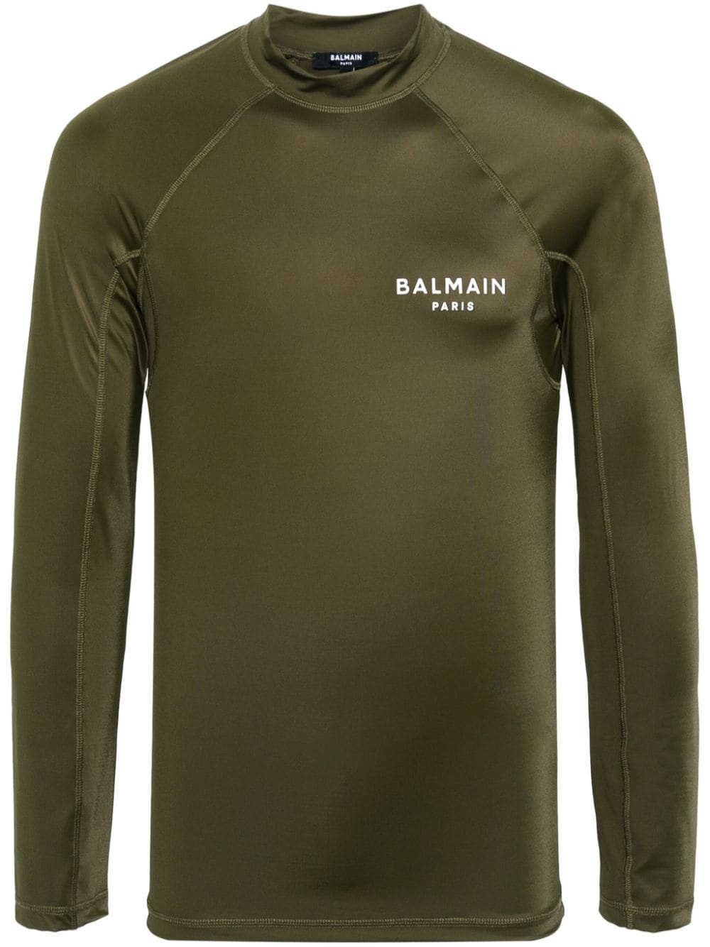 logo-print long-sleeve T-shirt - 1