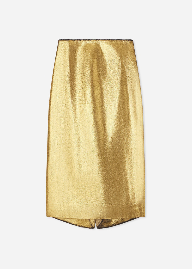 Foil Velvet Midi Pencil Skirt 1