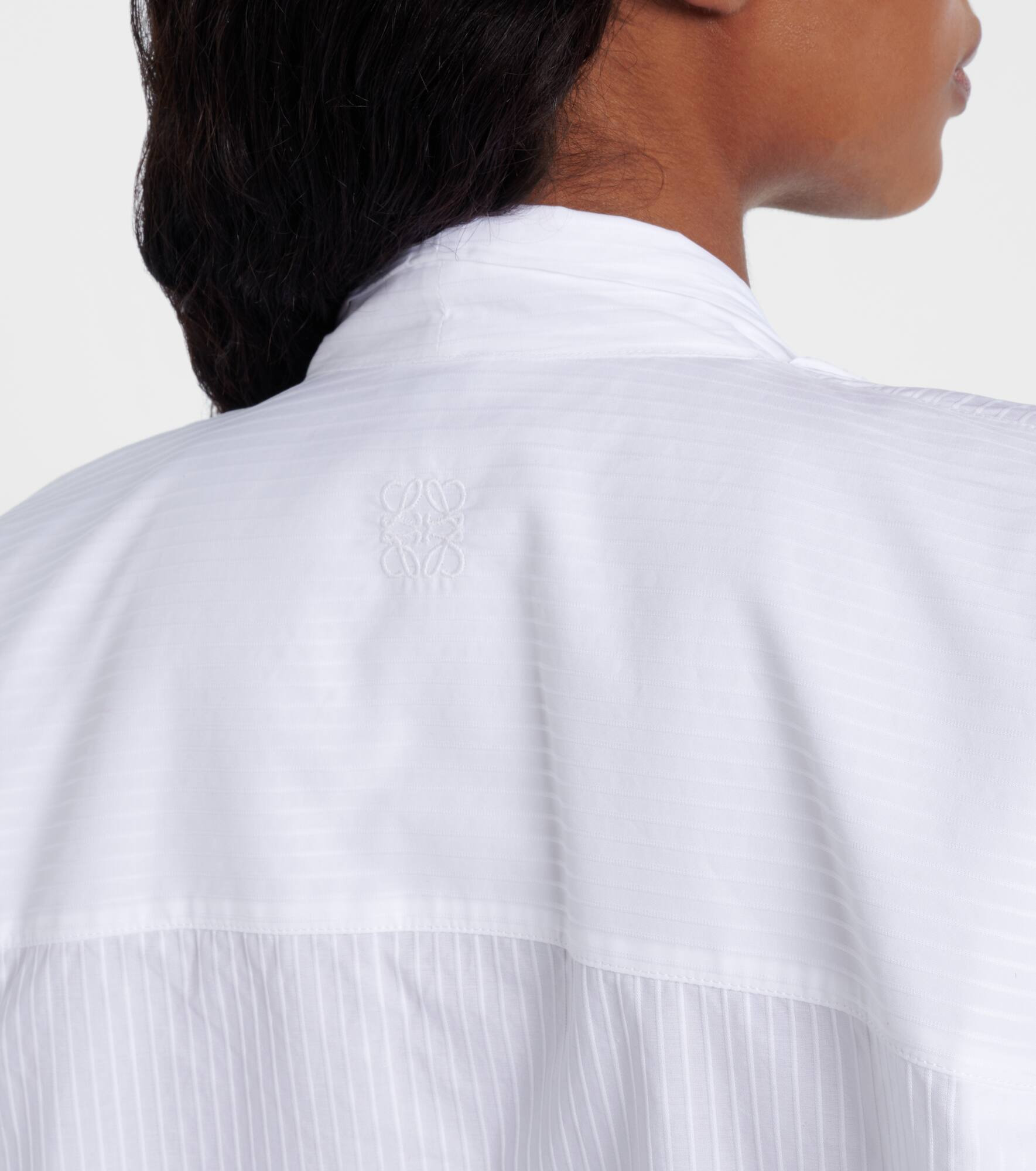 Draped cotton poplin shirt dress - 6