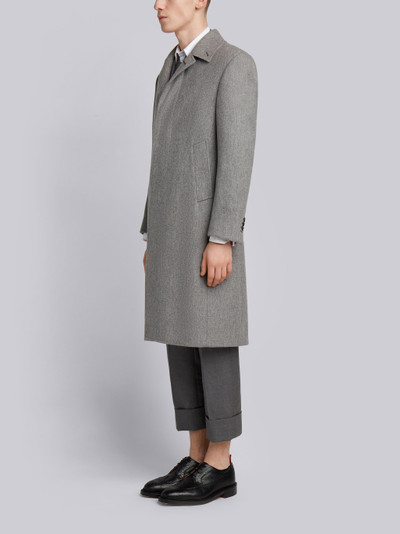 Thom Browne Classic Single-Breasted Melton Wool Overcoat outlook