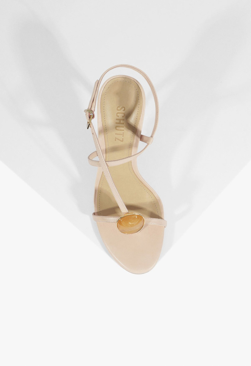 Azure Embellished Leather Sandal 5