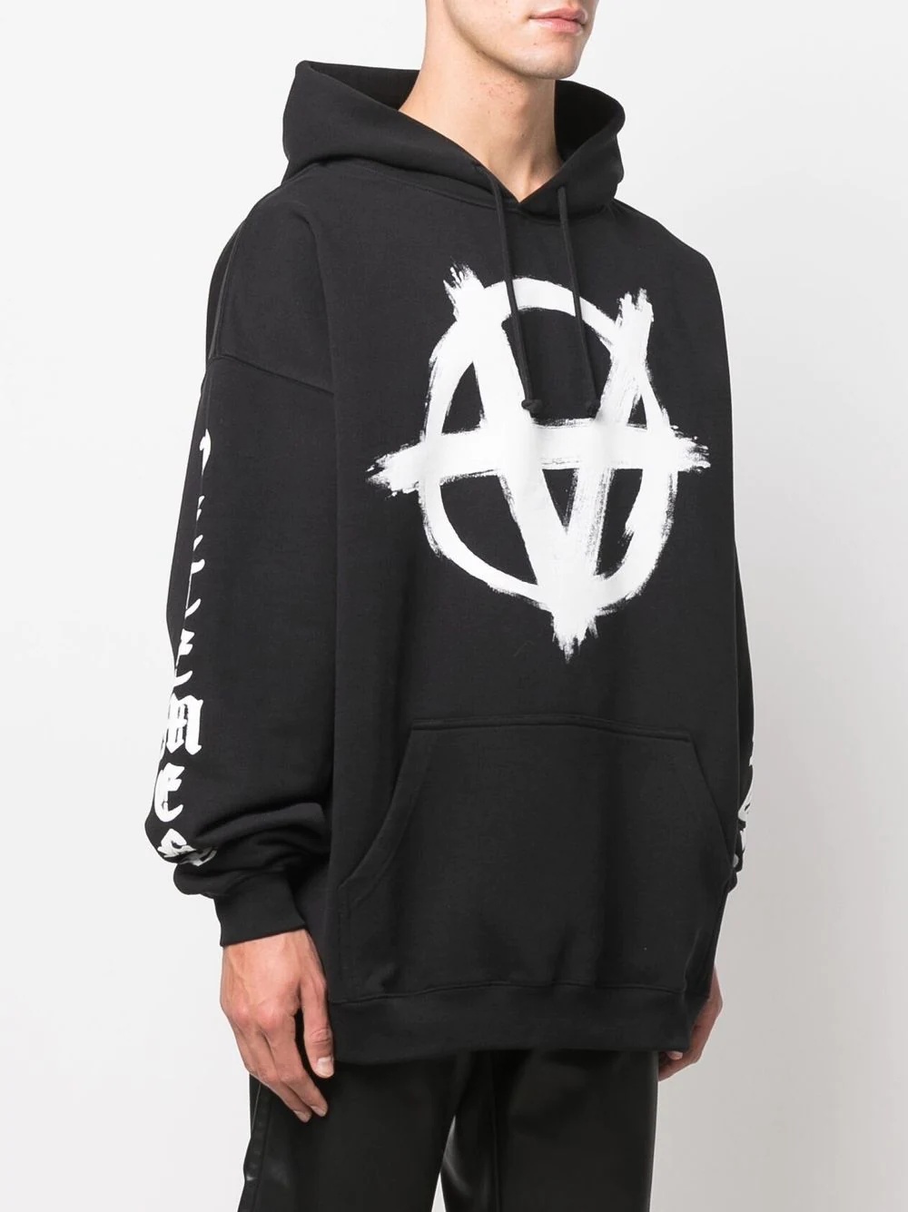 Double Anarchy drawstring hoodie - 4