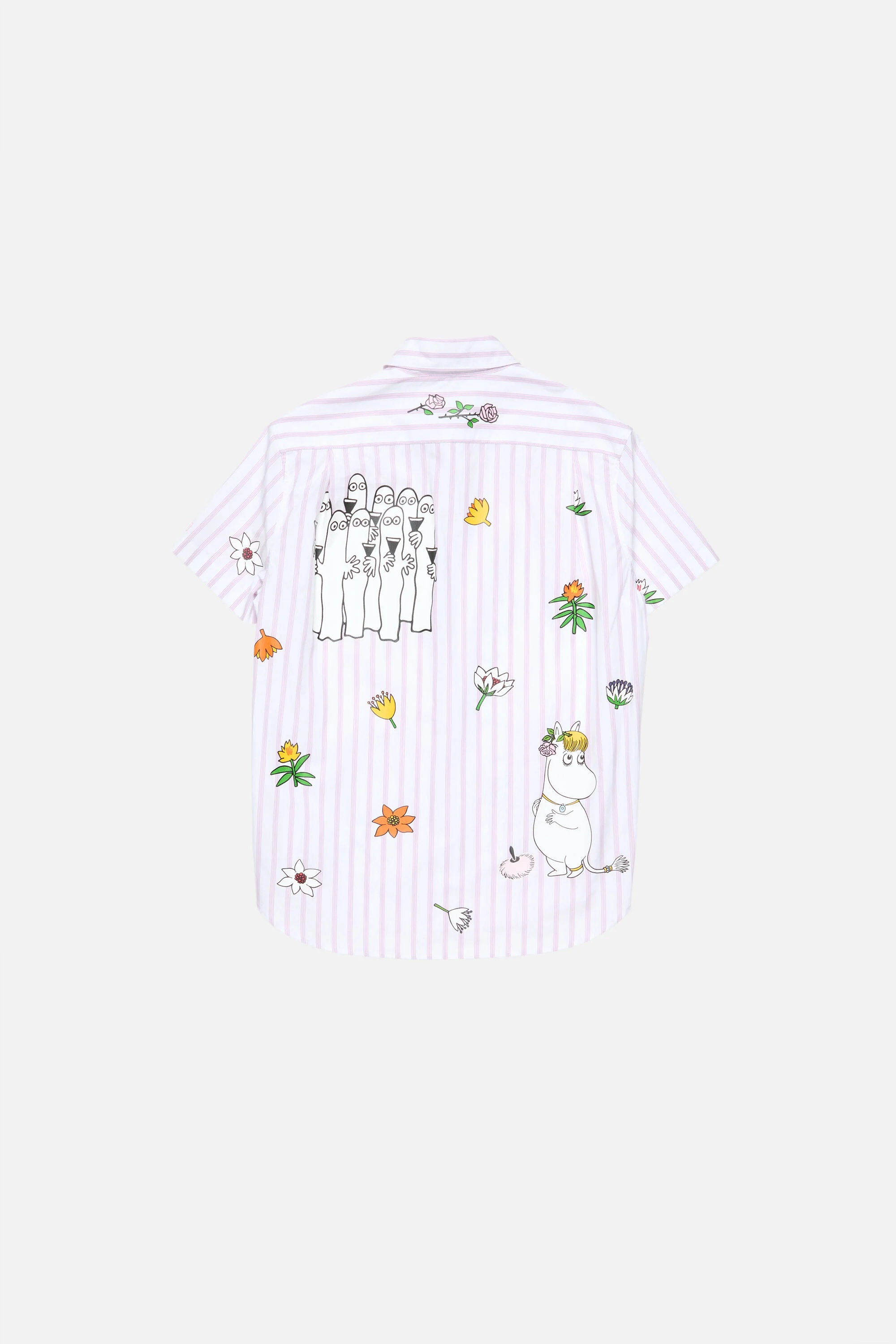 Short sleeve shirt Acne Studios x Moomin - White/Rose pink - 7