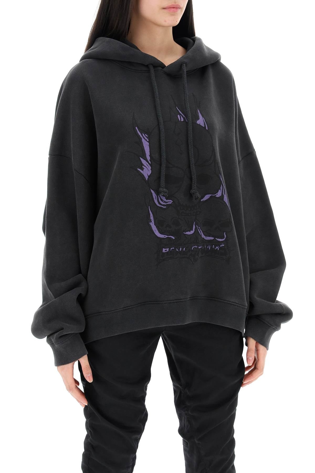 Acne Studios Hooded Sweatshirt With Graphic Print Women - 2