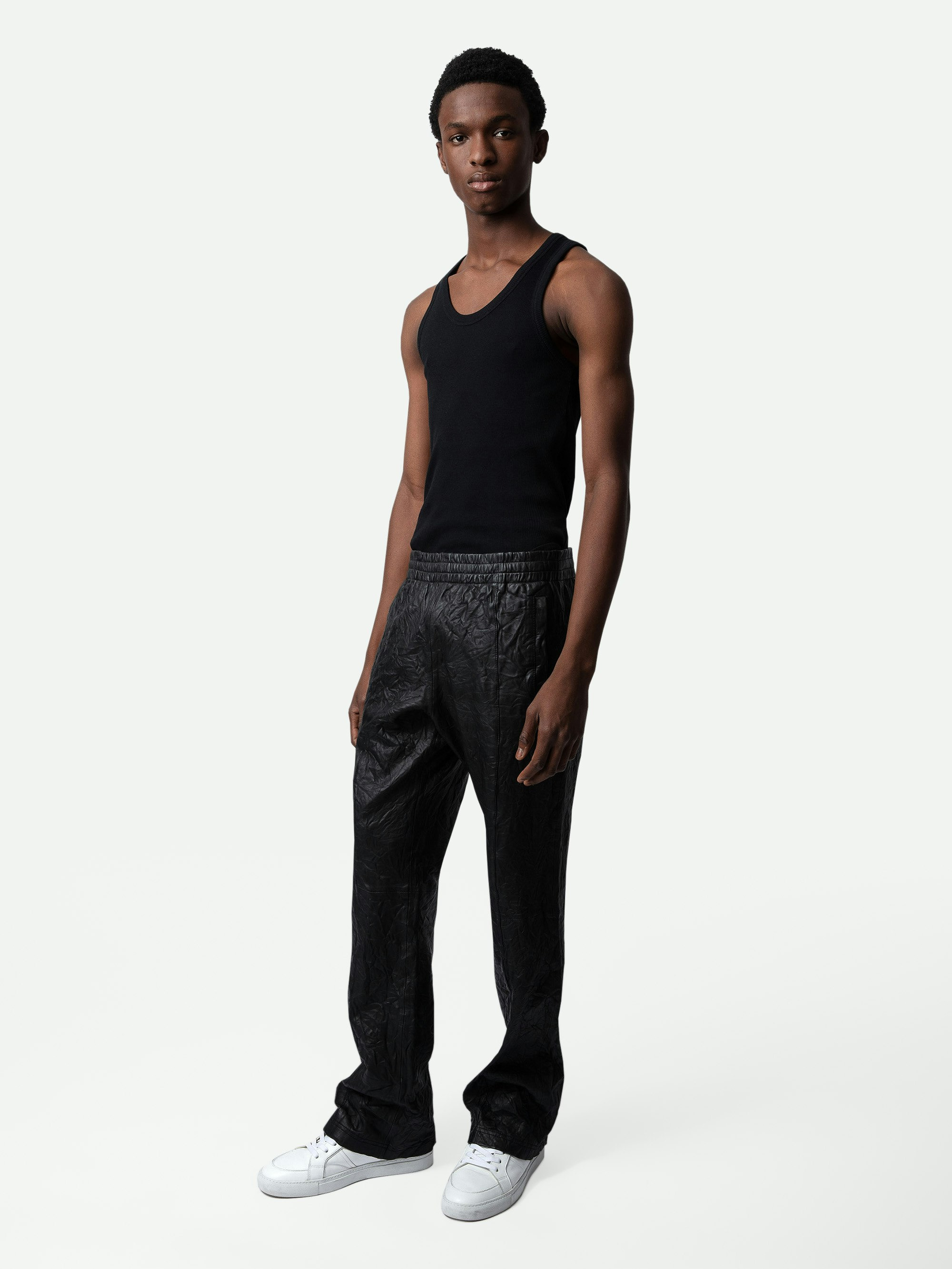 Pacha Crinkled Leather Pants - 5