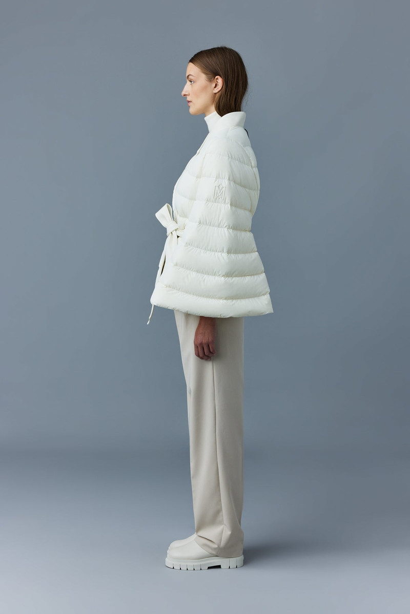 JULIETA down cape with sash belt 3