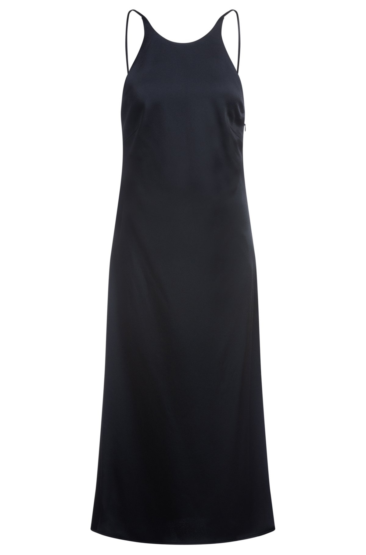 TWILL DRESS WITH HIGH NECKLINE - 1