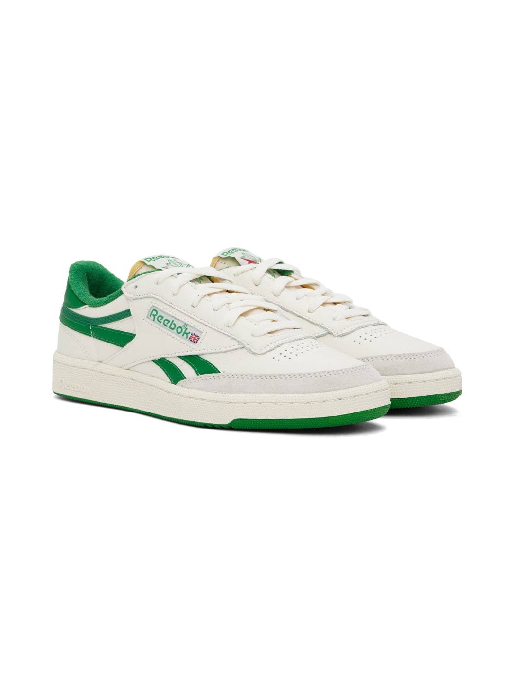 Off-White & Green Club C Revenge Vintage Sneakers - 4