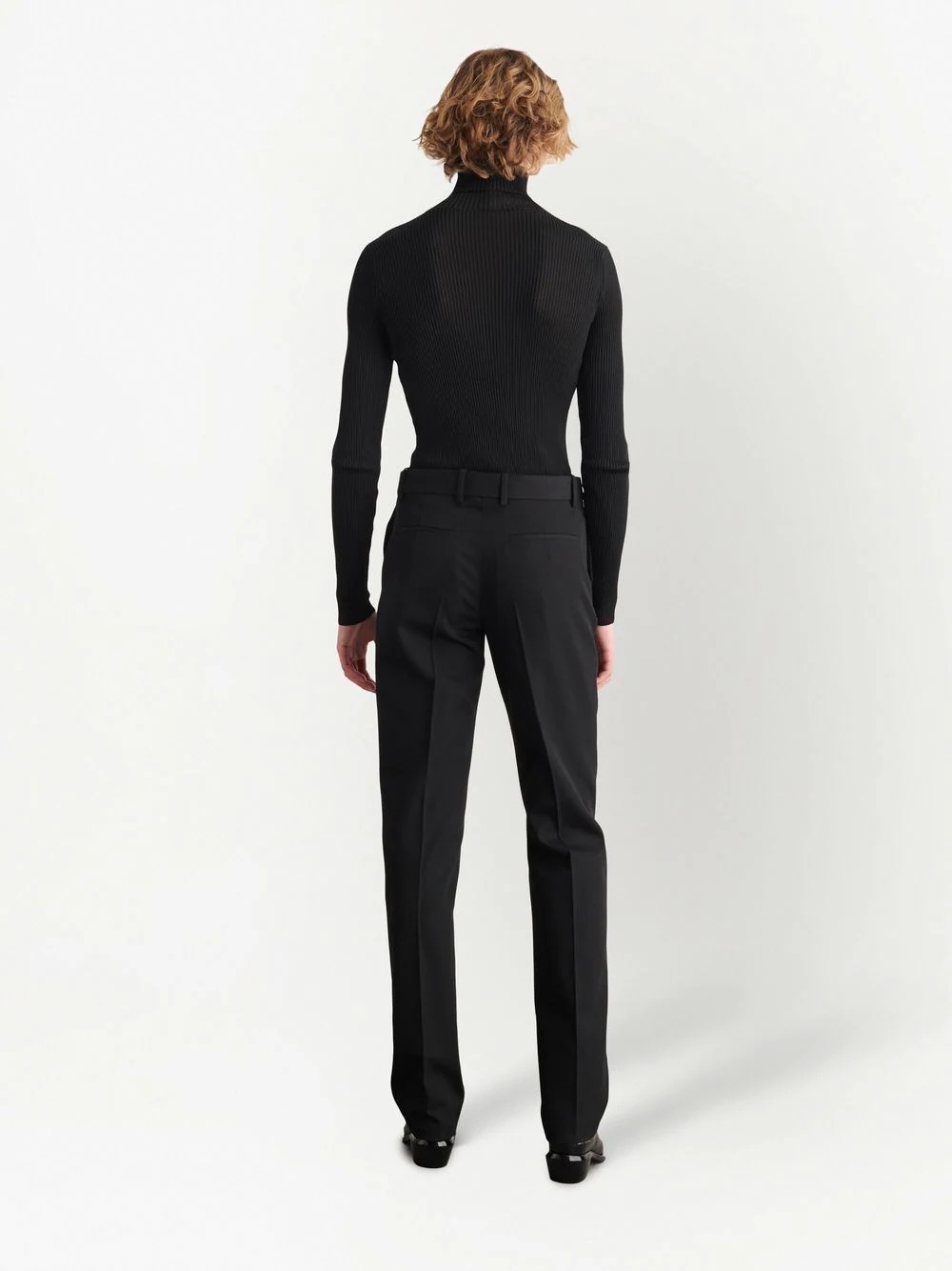 belted slim-fit trousers - 4