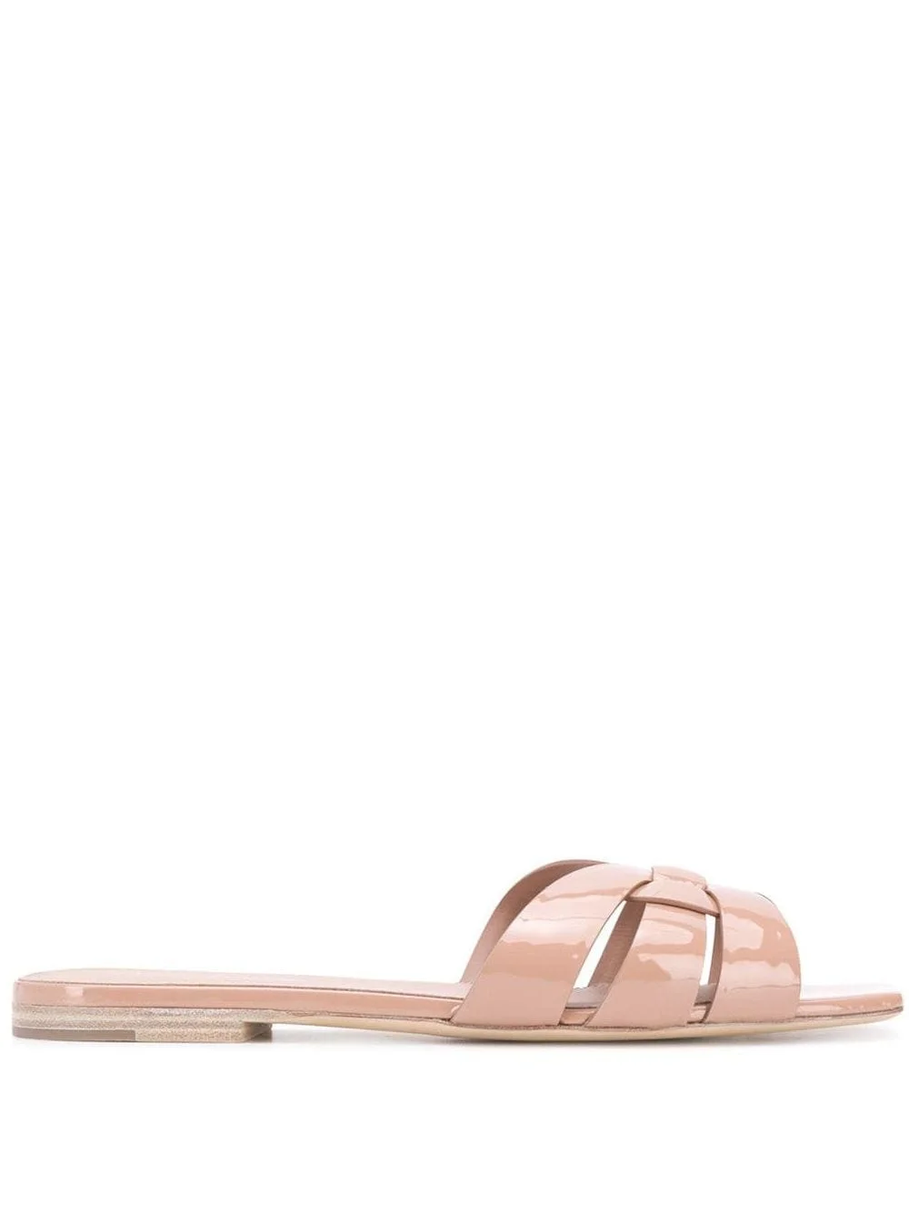 Saint Laurent Women Tribute Leather Flat Sandals - 1