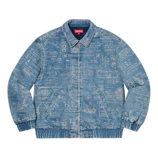 Supreme Checks Embroidered Denim Jacket 'Teal' SUP-SS20-452 - 1