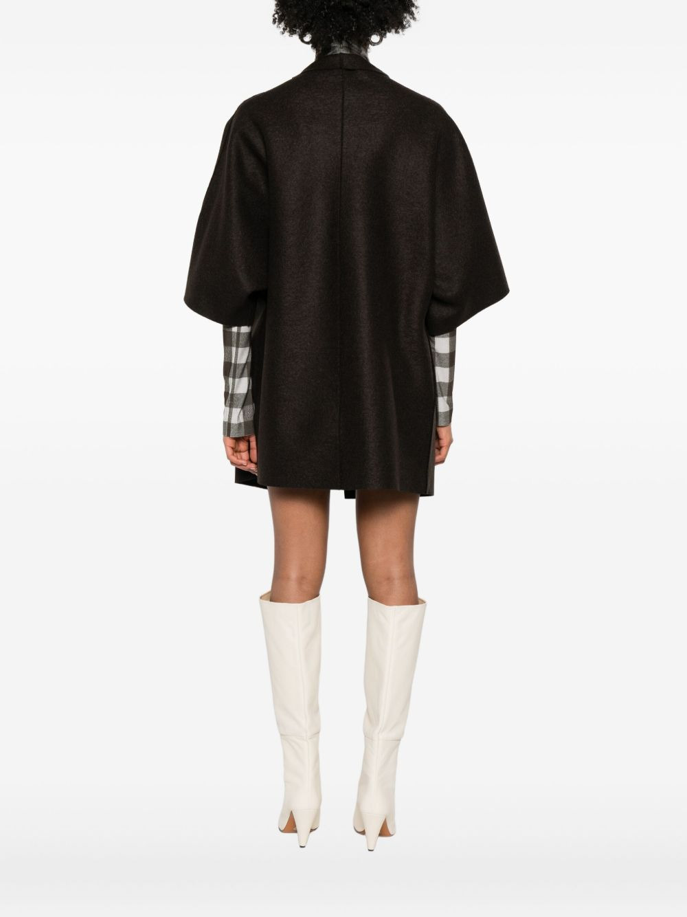 short-sleeve collared coat - 4
