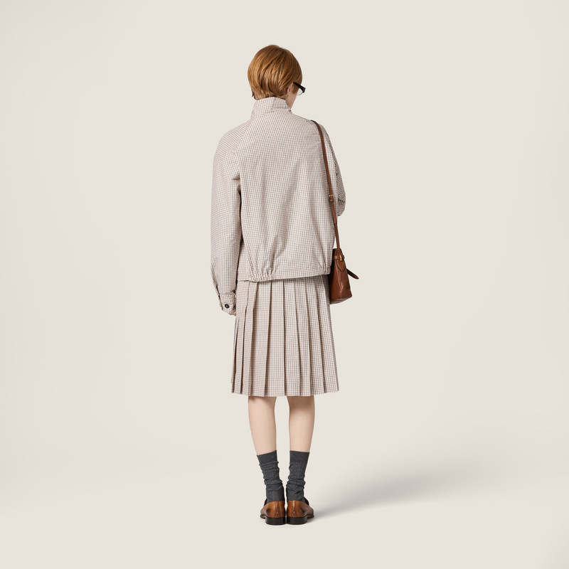 Checked technical fabric blouson jacket 3