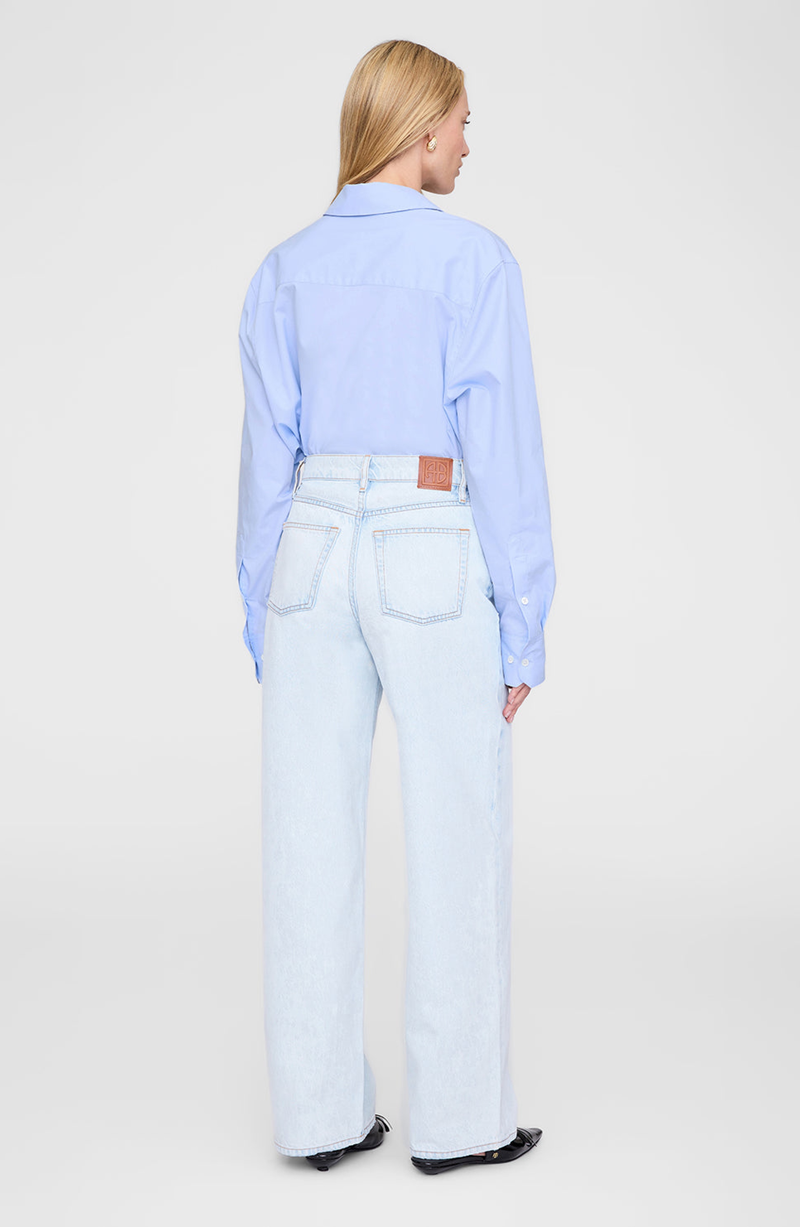 ANINE BING Manon Jean in Ultra Bleached Blue at Nordstrom - 7