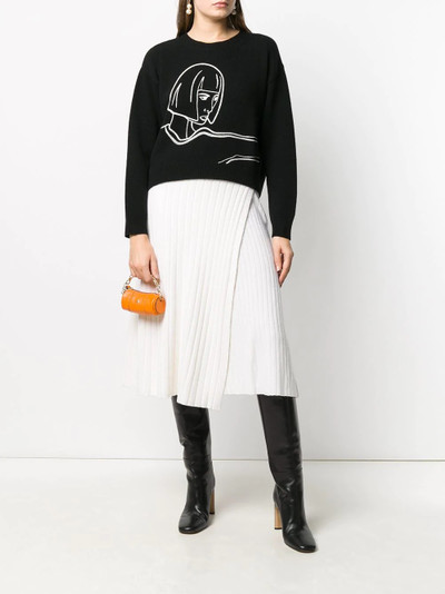 Ports 1961 Fully Fashioned ribbed-knit skirt outlook