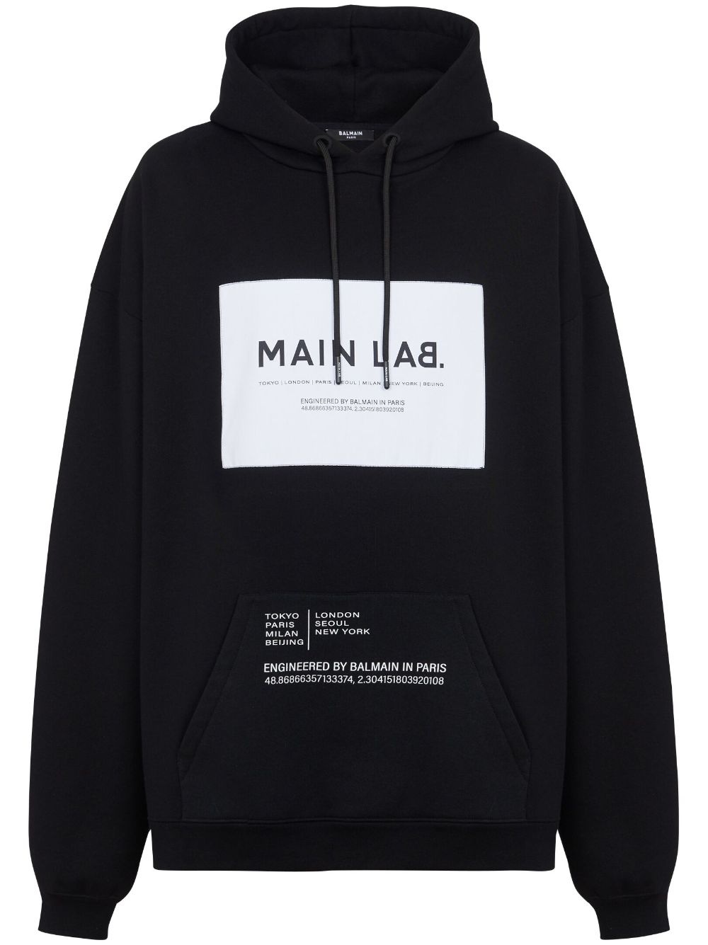 logo-patch cotton-blend hoodie - 1