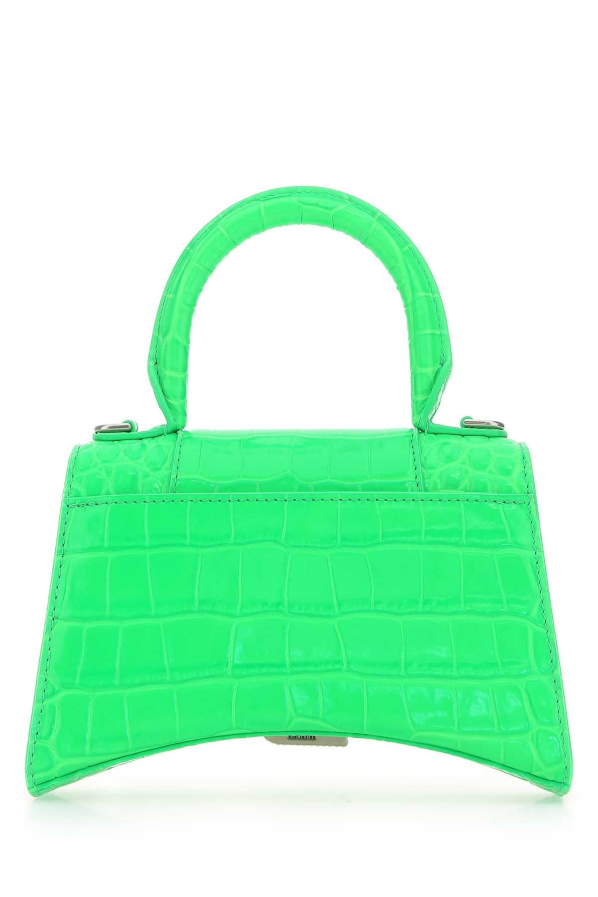 ●送料込●BALENCIAGA●Fluo Green Leather Hourglass Xs BALENCIAGA Balenciaga Women Fluo Green Leather Hourglass Xs
