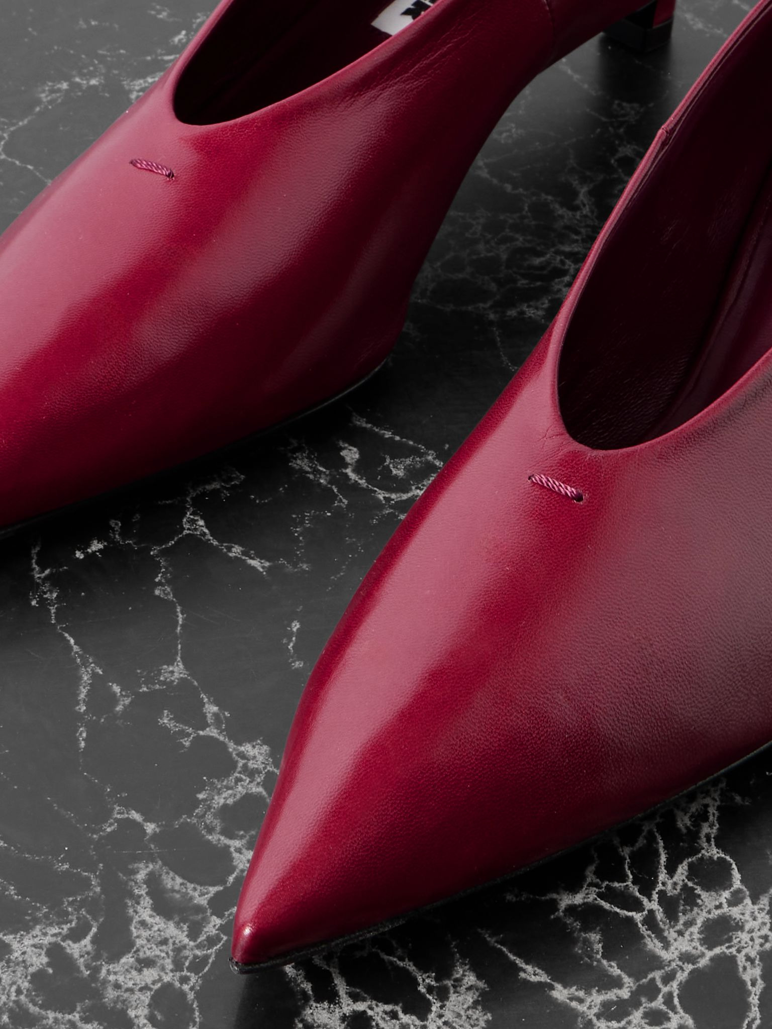 Glossed-leather pumps Red - 4