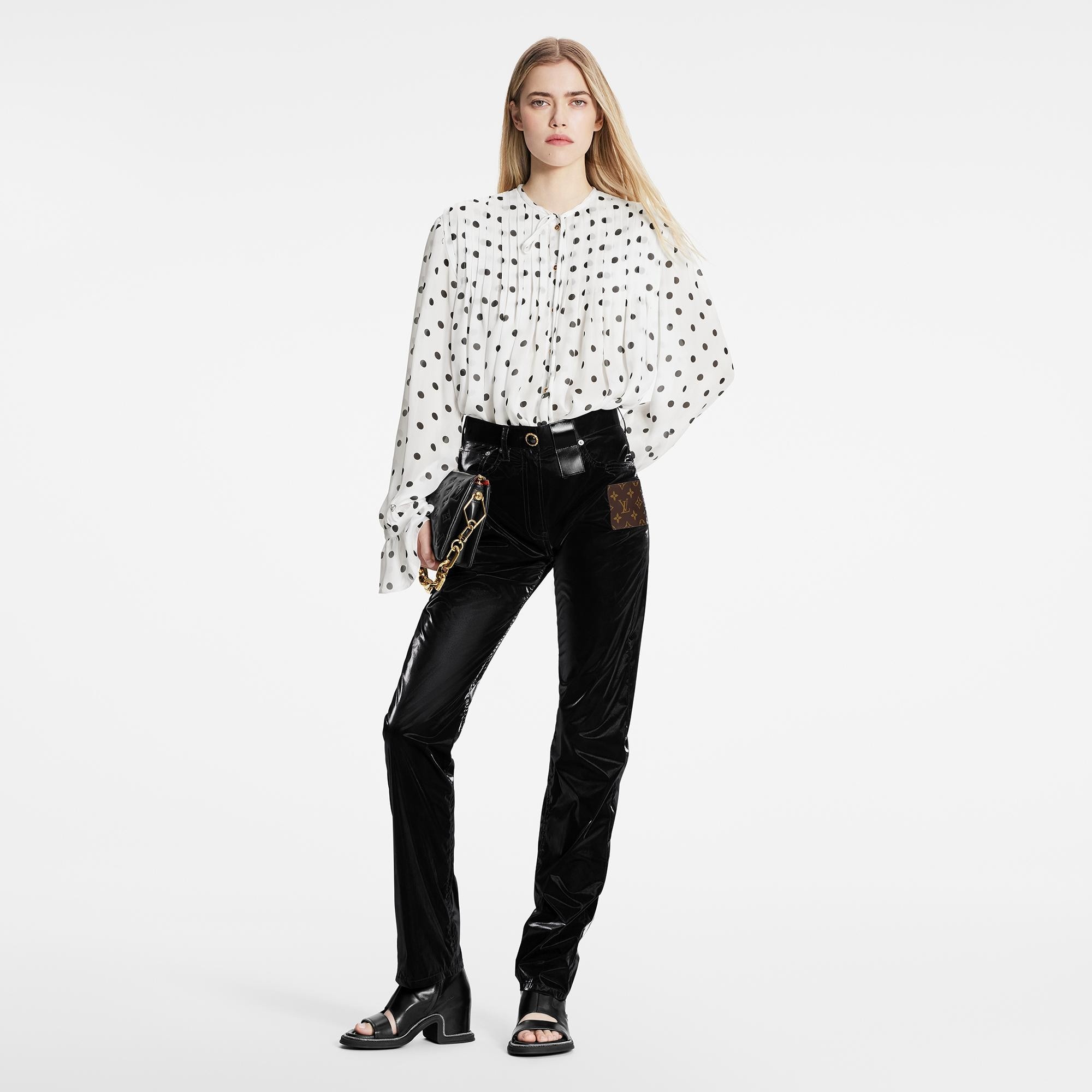 Monogram Patch Stretch Nylon Pants - 2