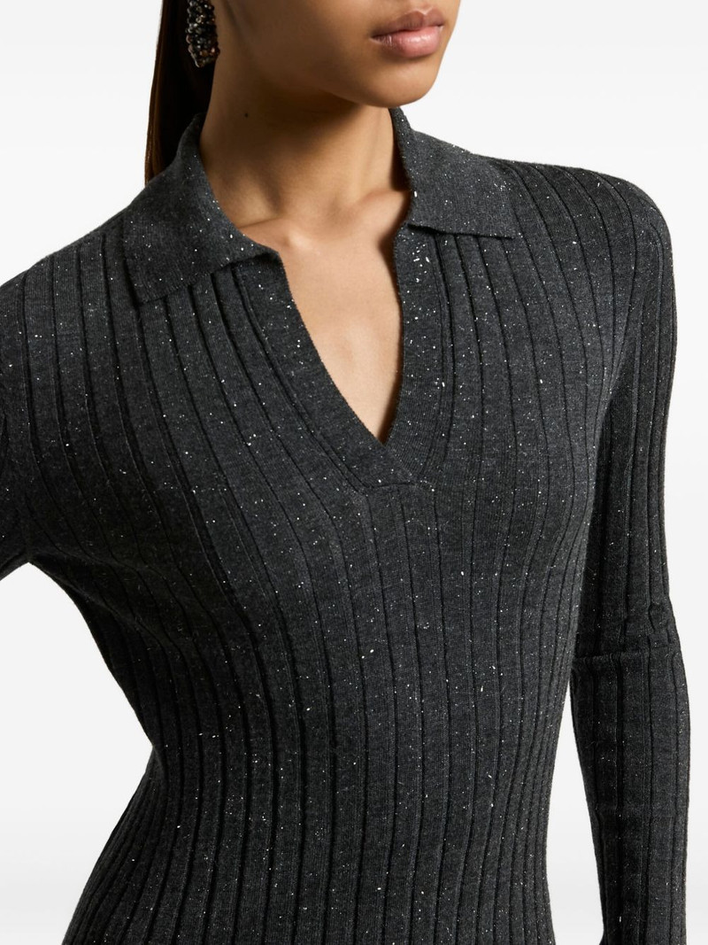 ribbed polo-neck pullover 4