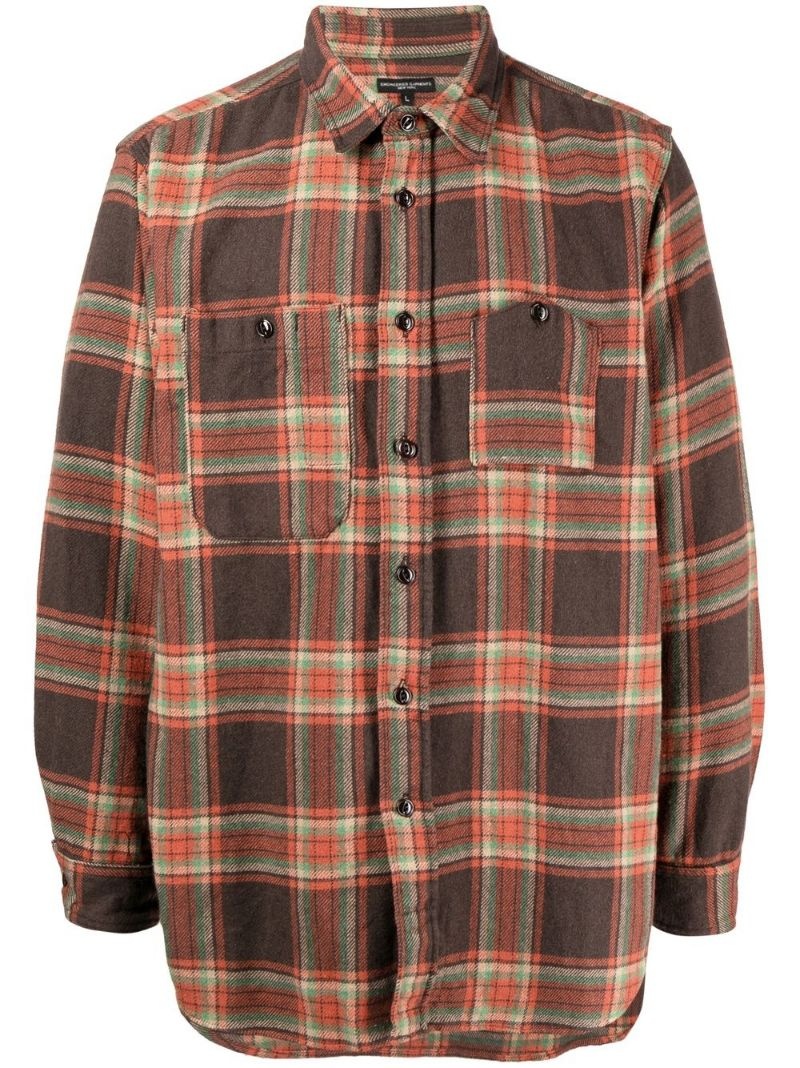 plaid-patterned flannel shirt - 1