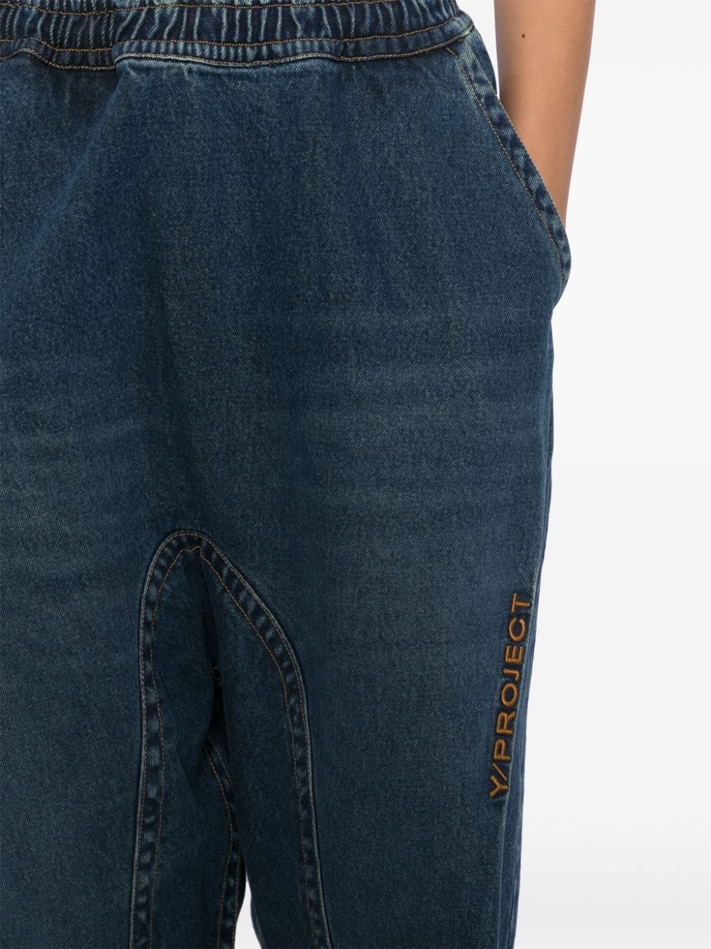 logo-embroidered jeans - 5