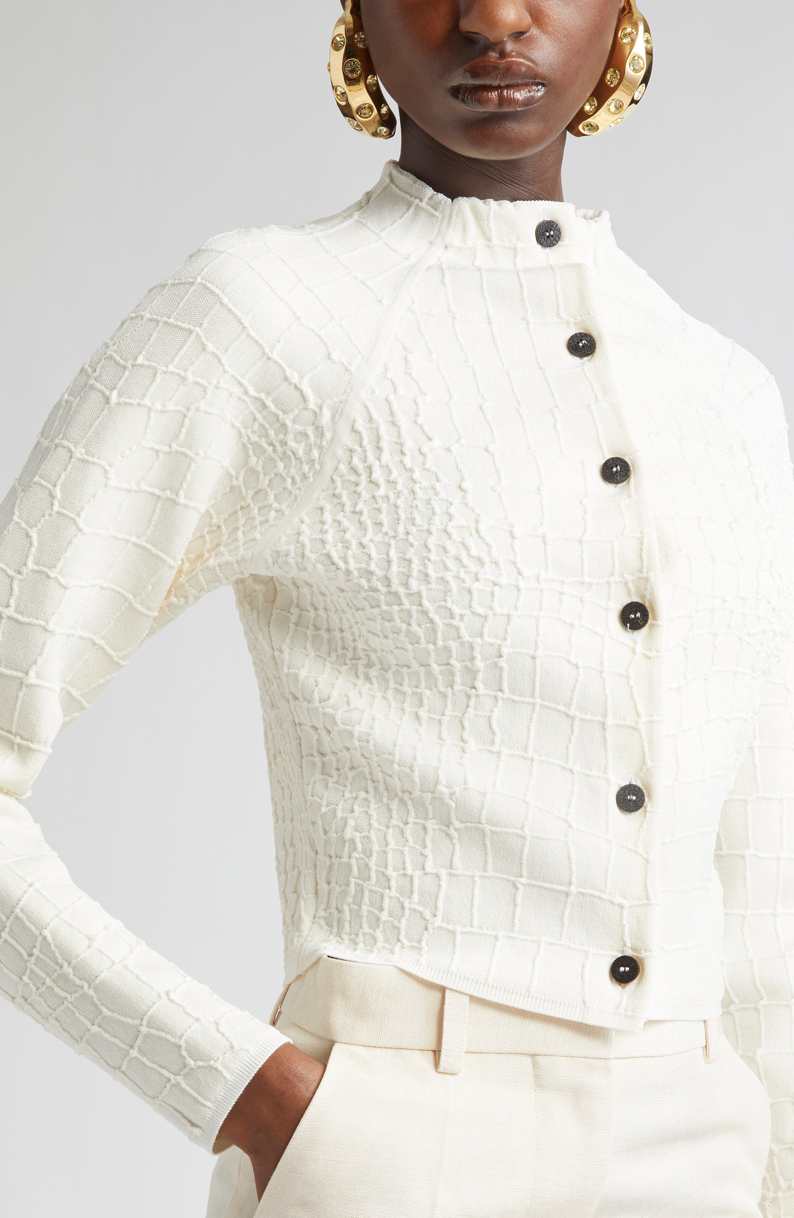 Jacquemus The Scala Cardigan in Off-White at Nordstrom - 5