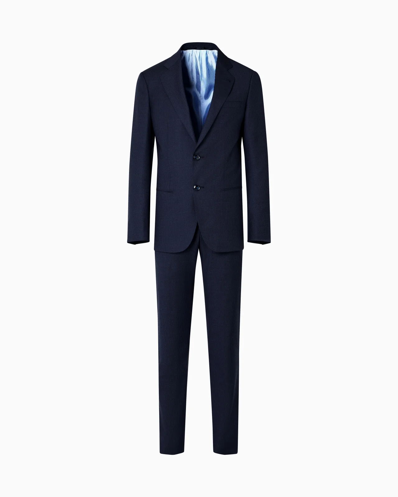 SINGLE-BREASTED SOHO LINE SUIT IN MICRO-PINSTRIPED VIRGIN WOOL - 1