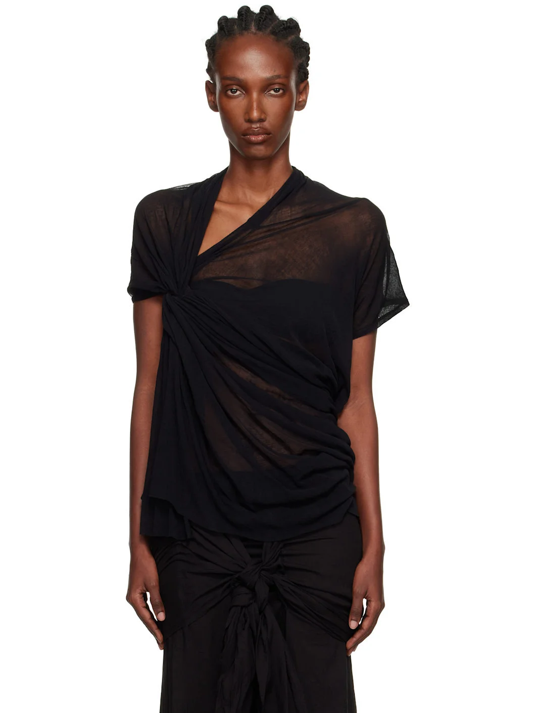 Black Twist Detail Top - 1