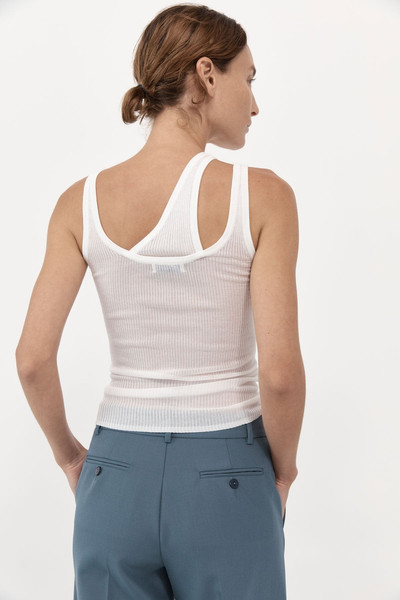 ST. AGNI Double Layer Knit Singlet - White outlook