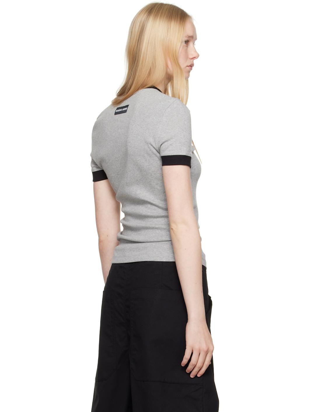 Gray Moon Logo Jersey Fitted T-shirt - 3