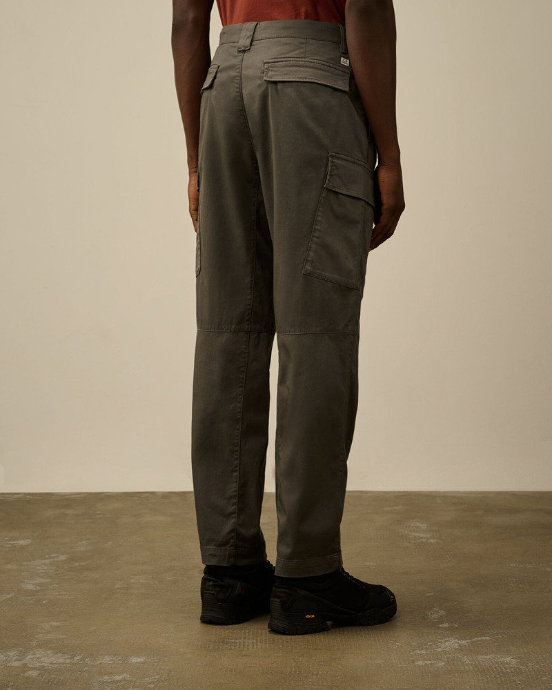 Stretch Sateen Loose Cargo Pants 4