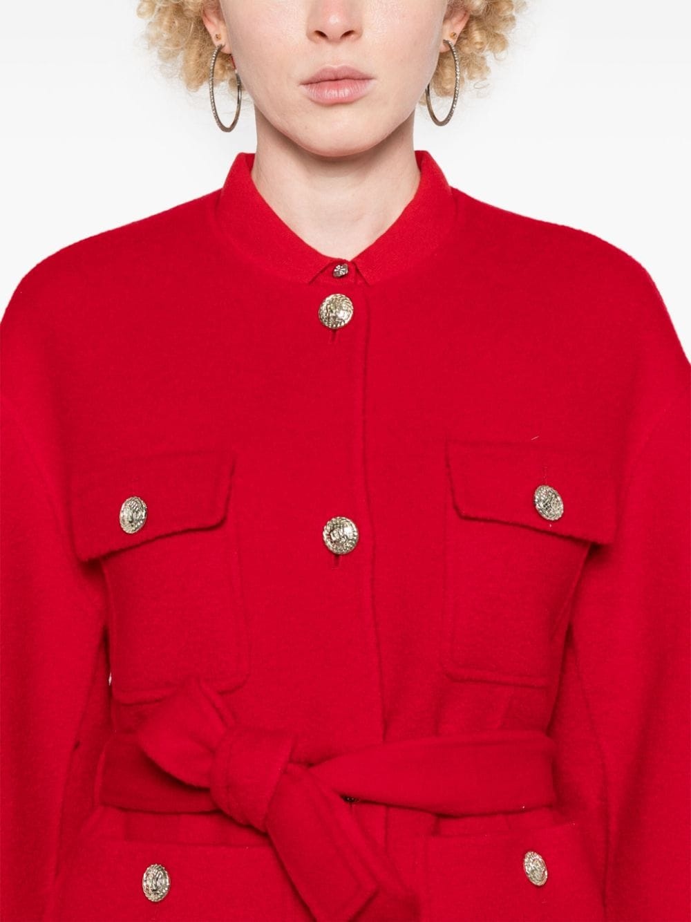 embossed-button jacket - 5