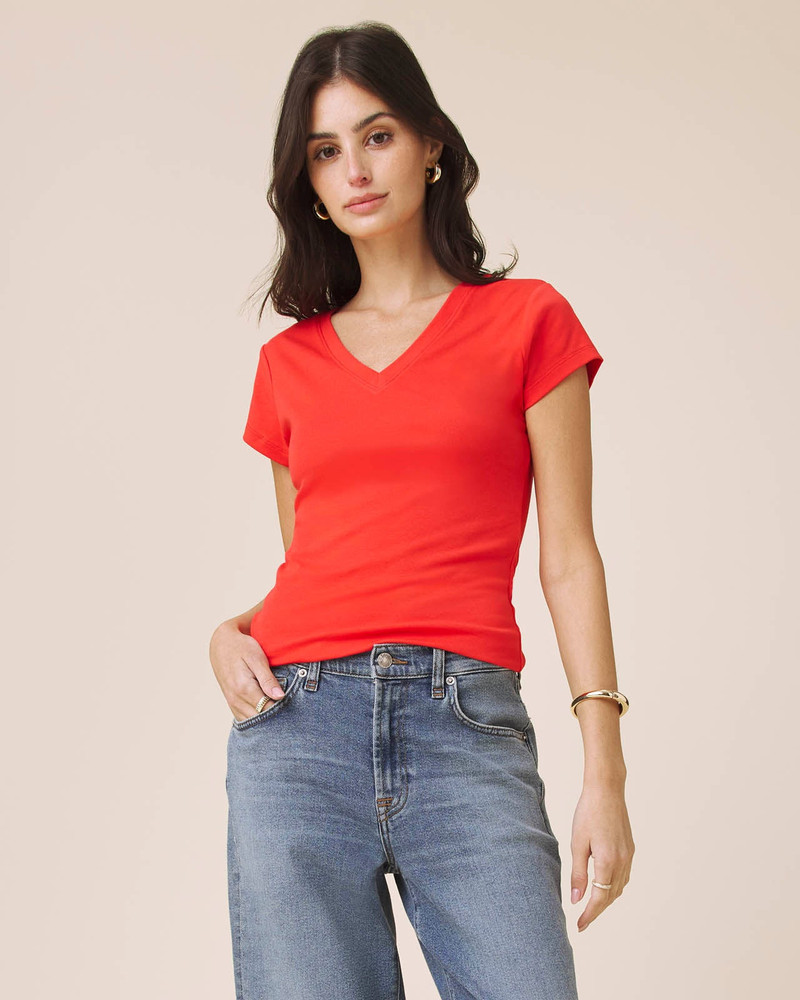 Splendid Josie Stretch V-Neck Tee outlook