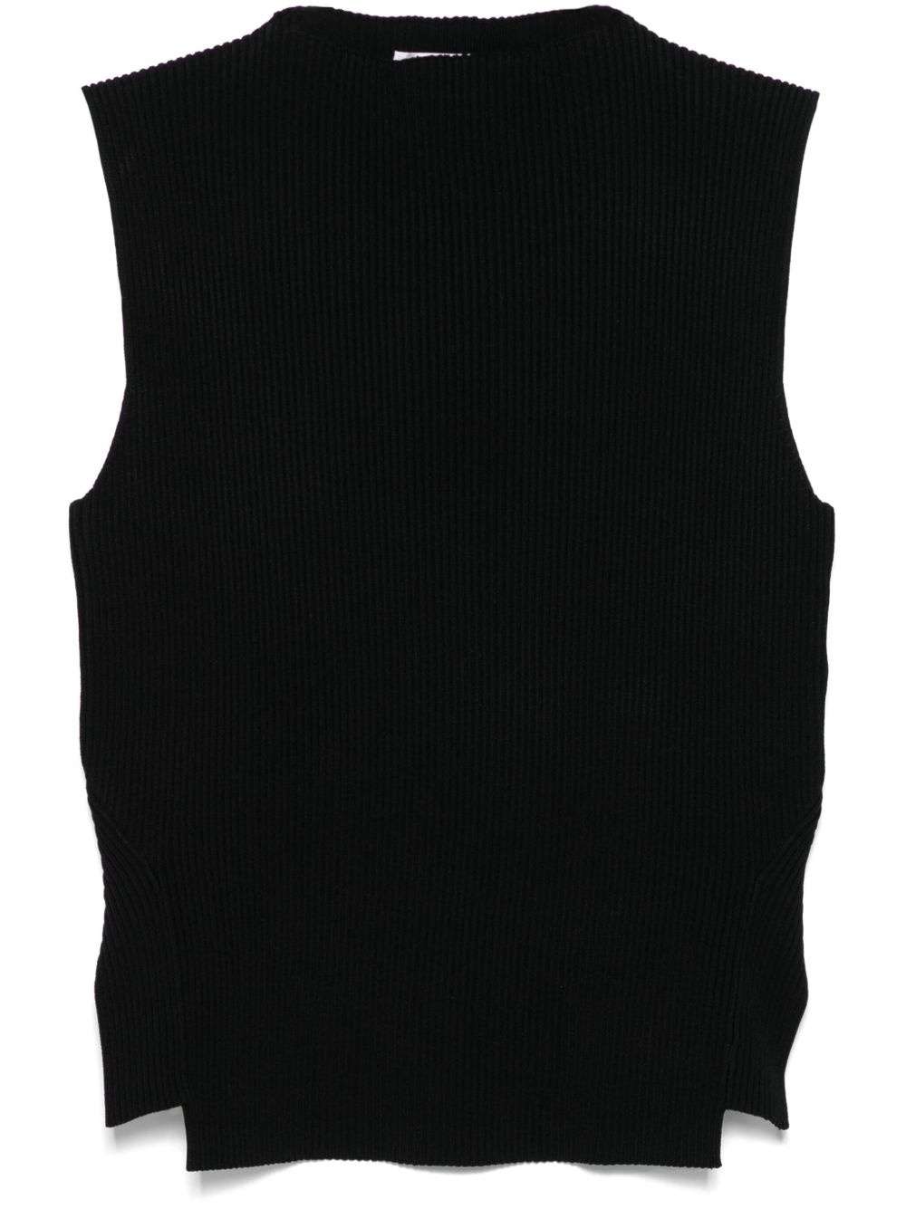 ribbed-knit vest - 1