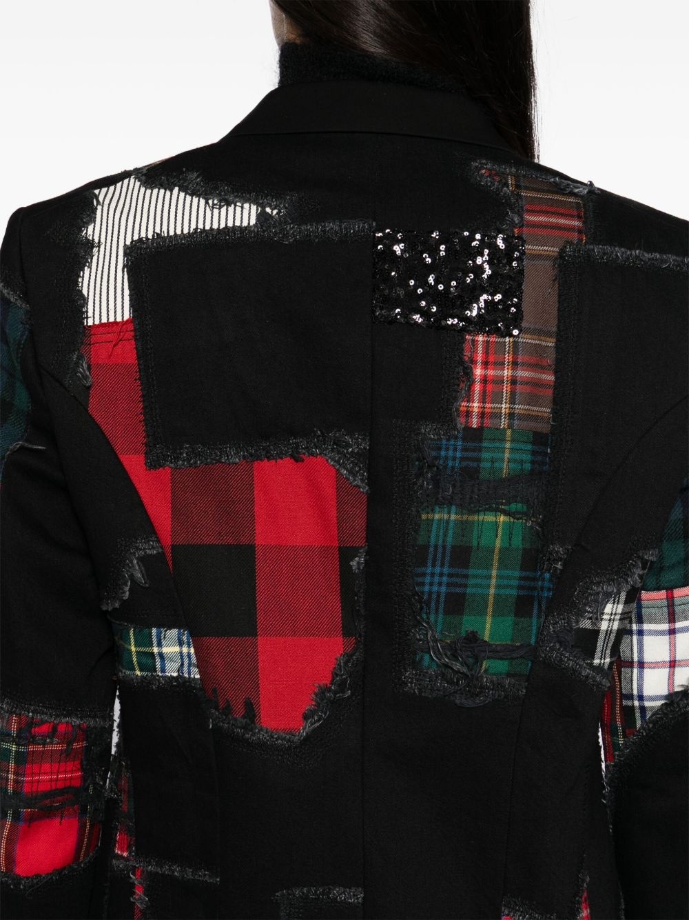 patchwork blazer - 5