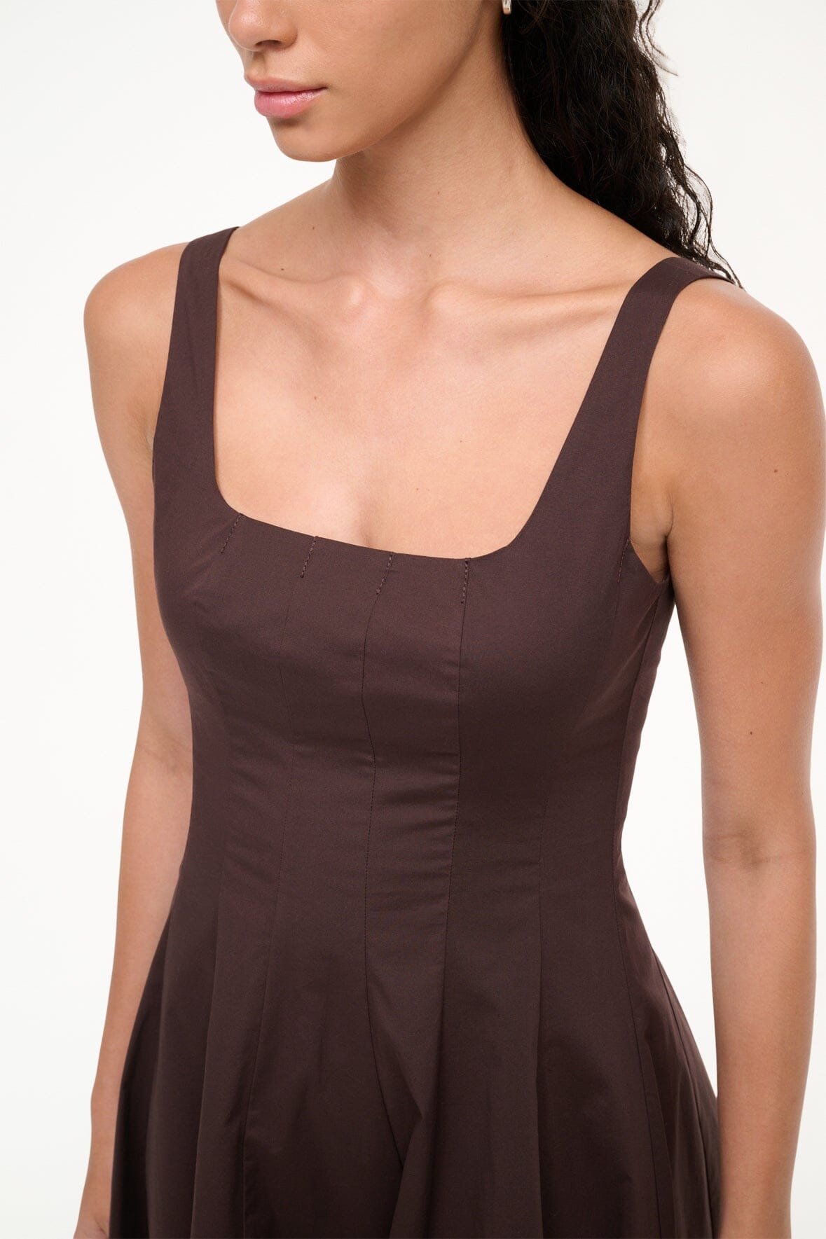 STAUD WELLS MINI DRESS EARTH - 5