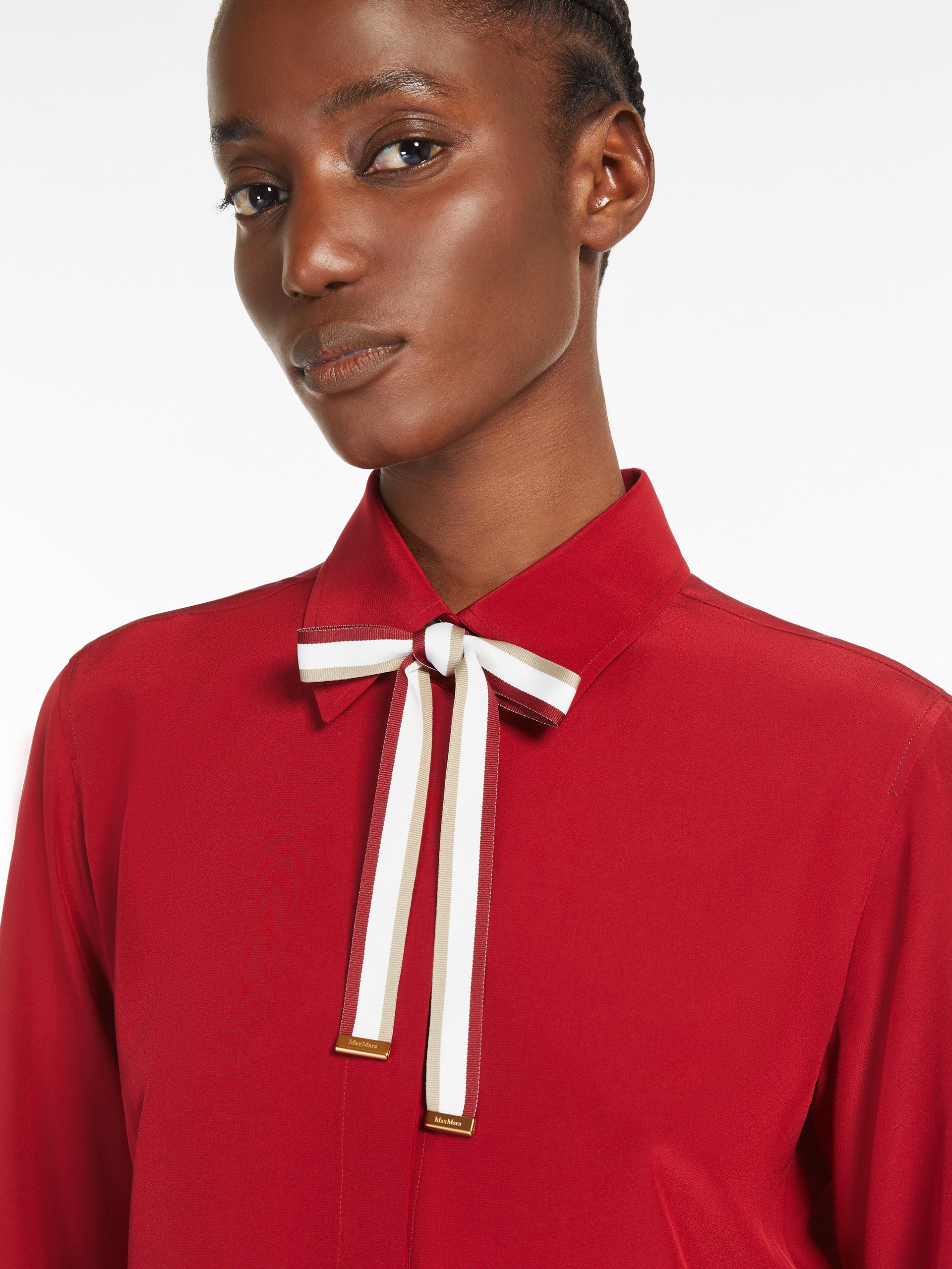 APOLLO Silk shirt with bow tie - 5