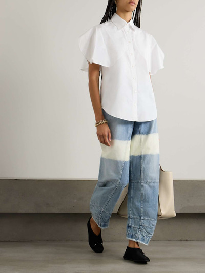 Stella McCartney Paneled cotton-poplin shirt outlook
