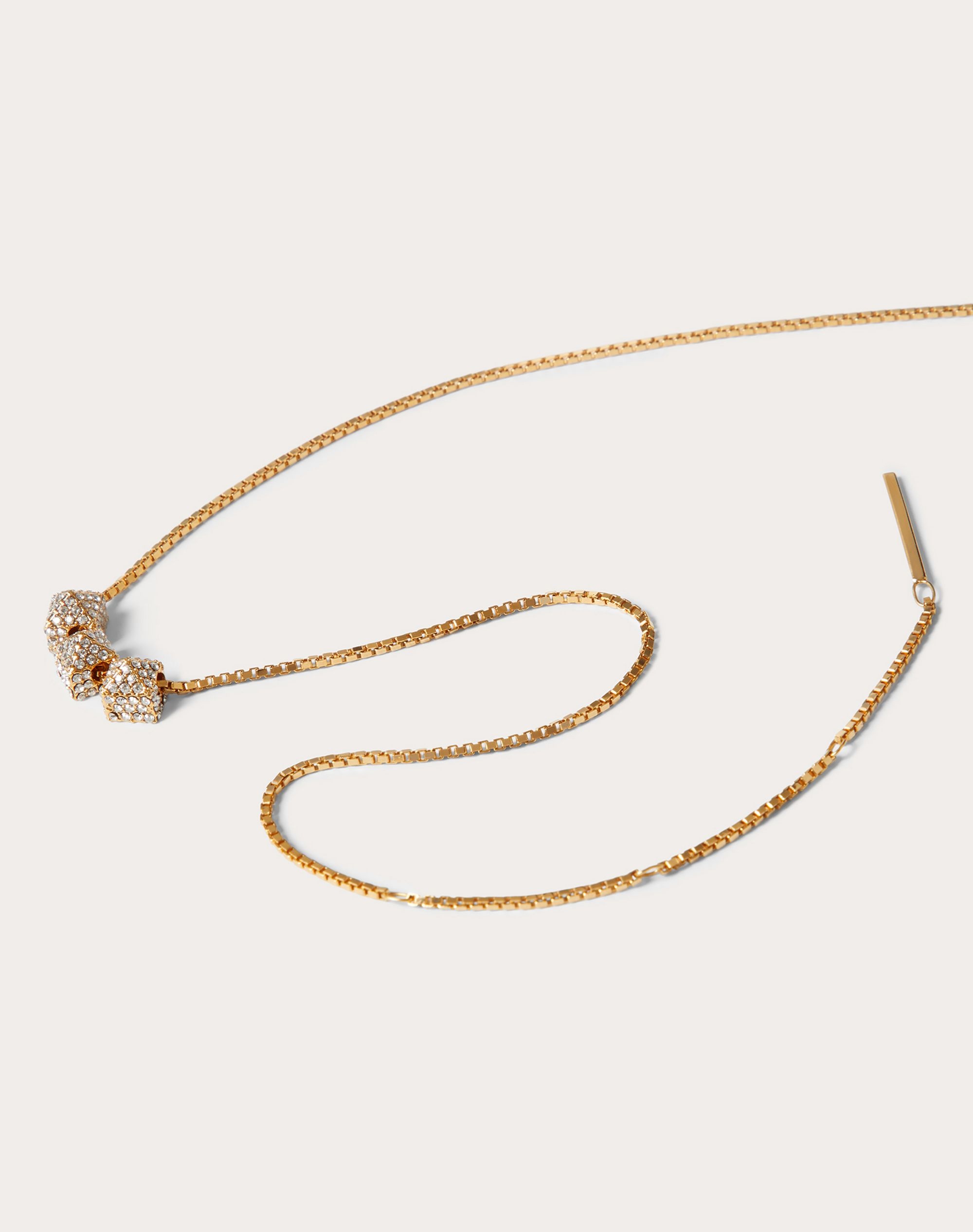 Rockstud metal and Swarovski® crystal necklace. - 2