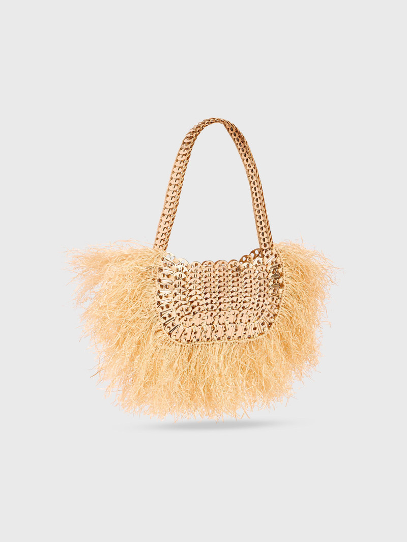 rabanne ICONIC 1969 MOON BAG WITH NATURAL RAPHIA FRINGES outlook