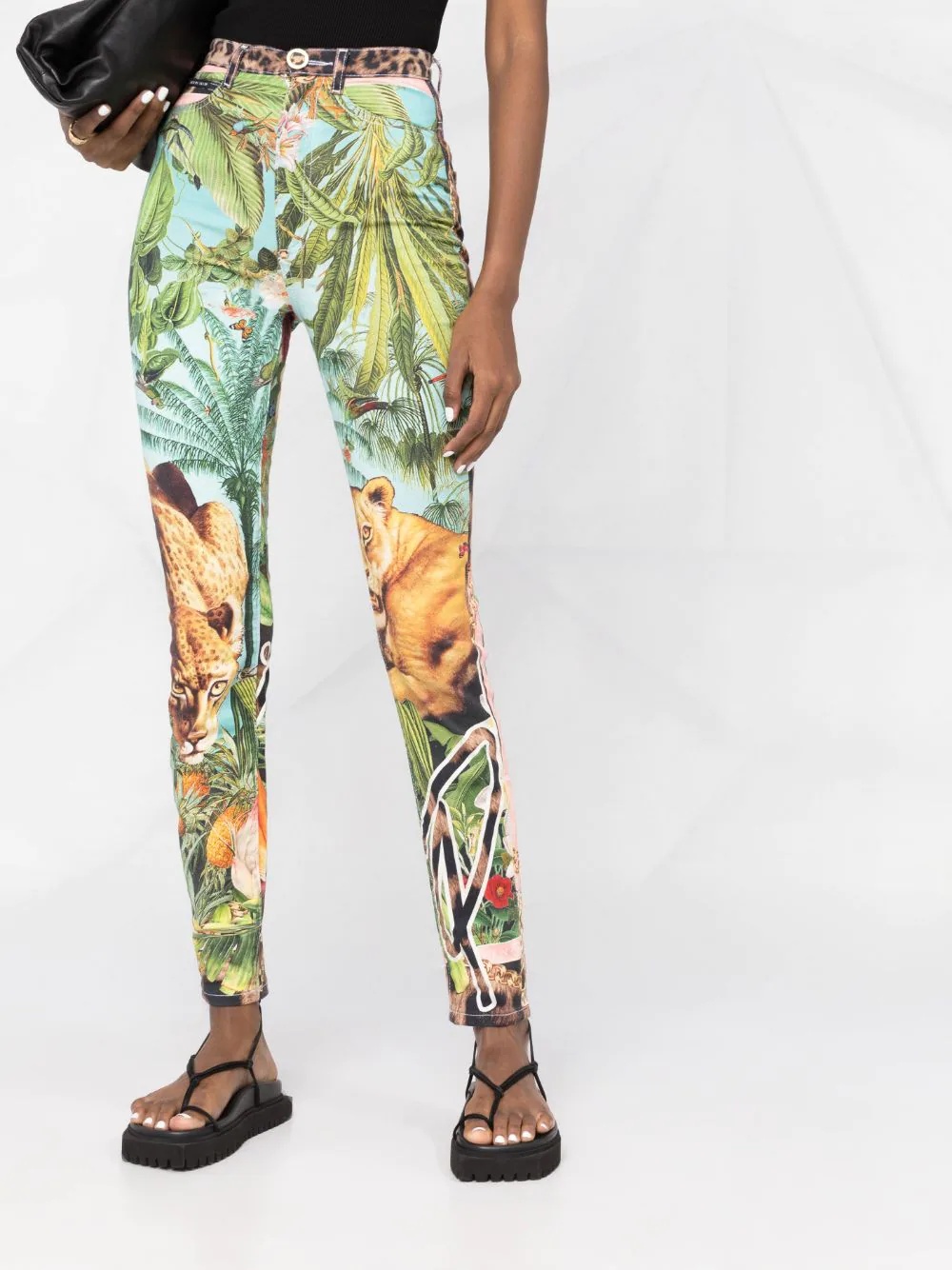 Super High Waist denim jeggings - 5