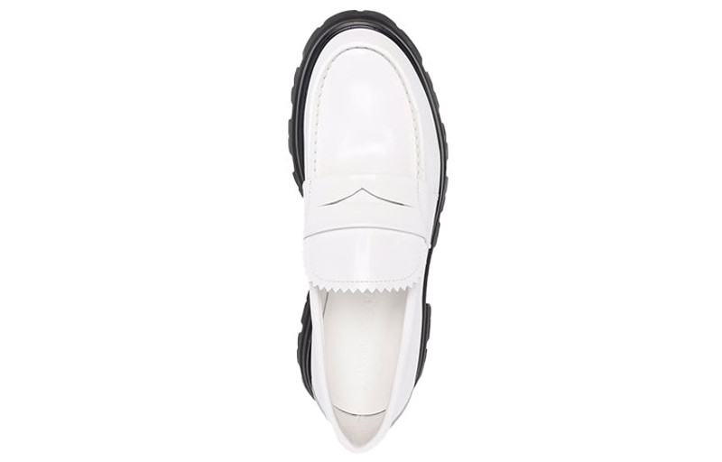 Alexander McQueen (WMNS) Alexander McQueen Wander Loafer Shoes 'White Black' 666328WHZ809358 outlook
