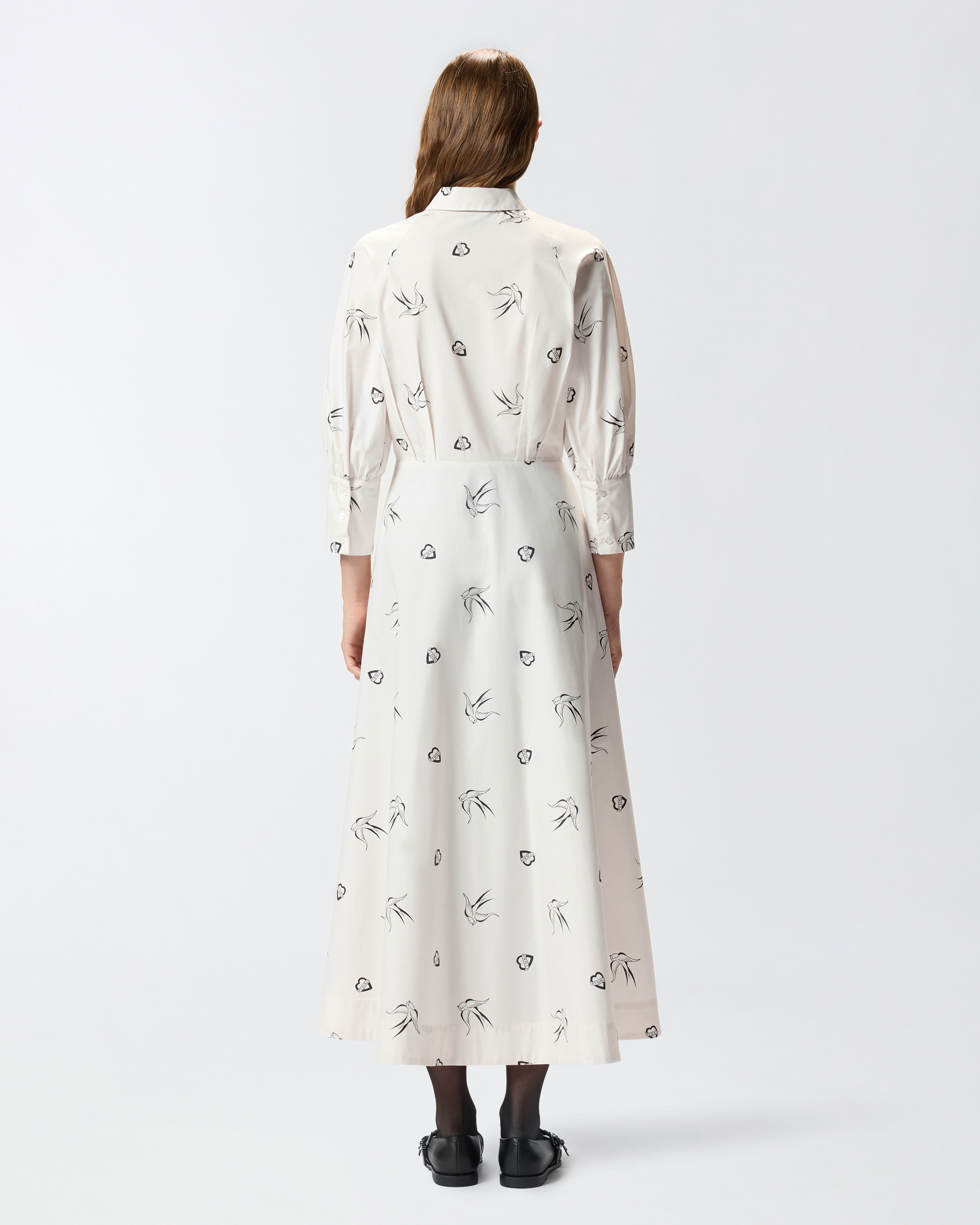 TATTOO-PRINT SHIRT DRESS - 4
