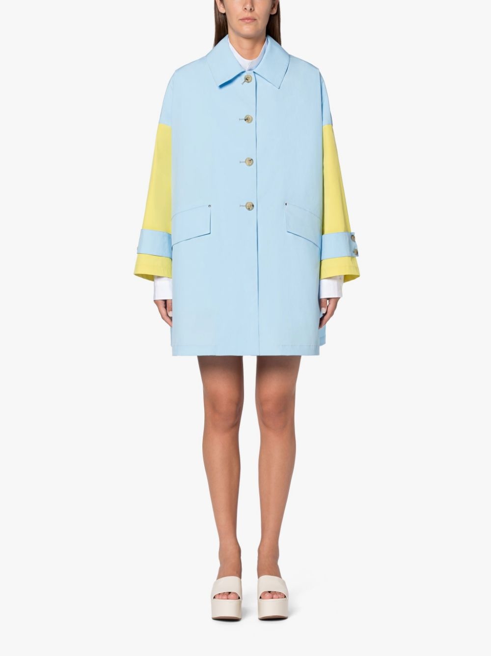 HUMBIE BLUE X YELLOW ECO DRY OVERCOAT - 3