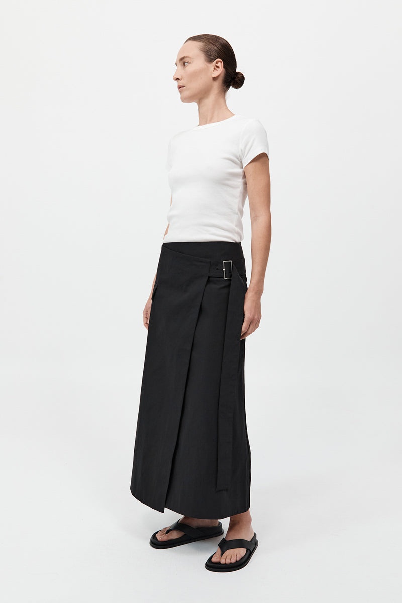 Utility Wrap Skirt - Black - 5