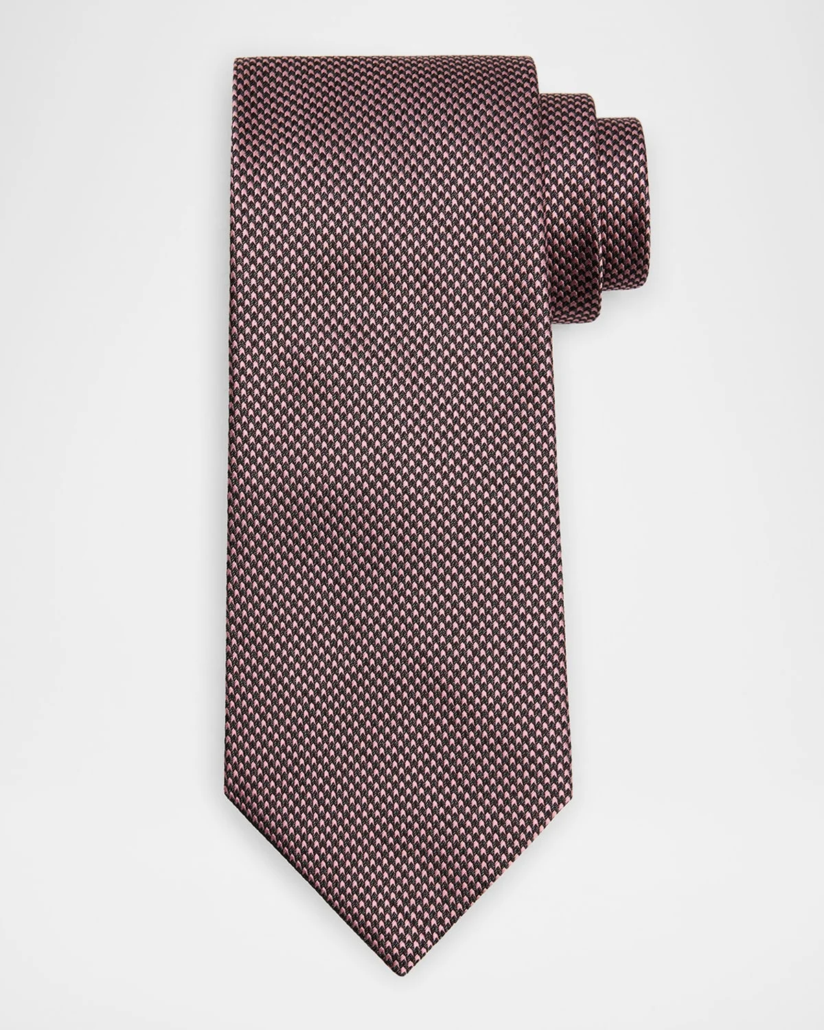 Men's Micro-Houndstooth Silk Tie - 1