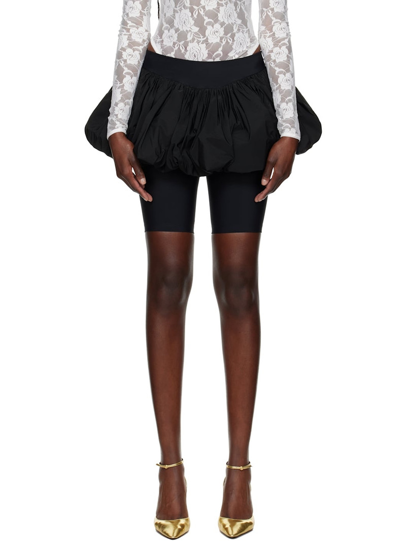 Black Pouf Skirt Shorts - 1